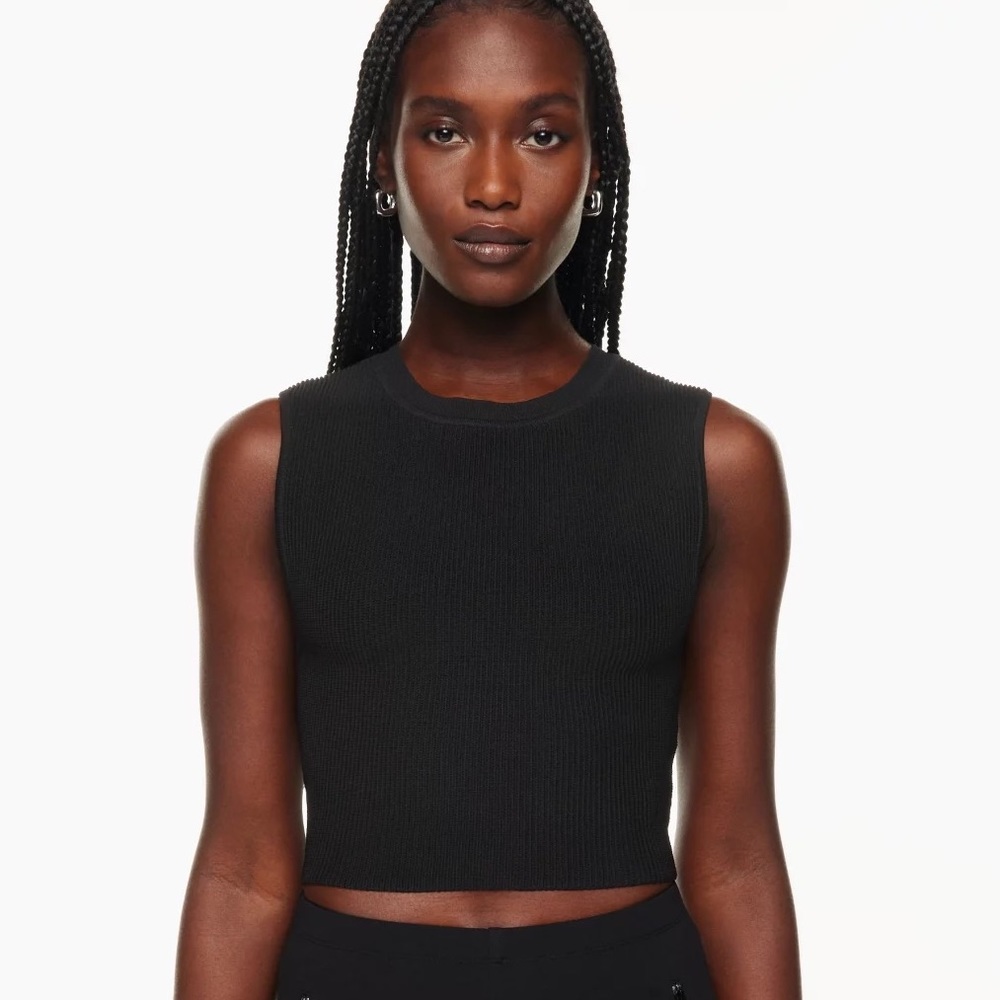 Babaton Sculpt Knit Muscle tank in black